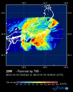 CAIバンド3反射率差分画像(差分=2013/08/10の反射率-2013/08/19の反射率)