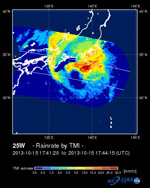 CAIバンド3反射率差分画像(差分=2013/08/10の反射率-2013/08/19の反射率)