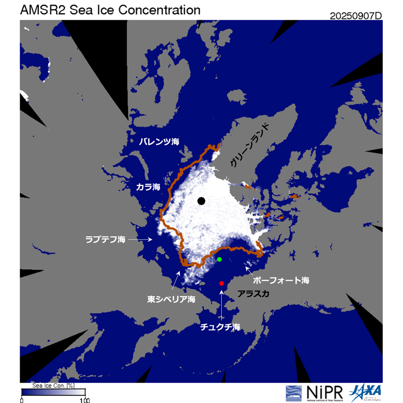 2025年9月　北極海の海氷域面積が年間最小を、南極海の海氷面積が年間最大を記録 サムネイル画像